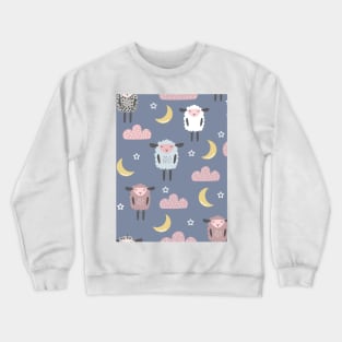 Sweet sleeping sheep pattern Crewneck Sweatshirt